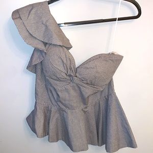 One Shoulder Peplum Top